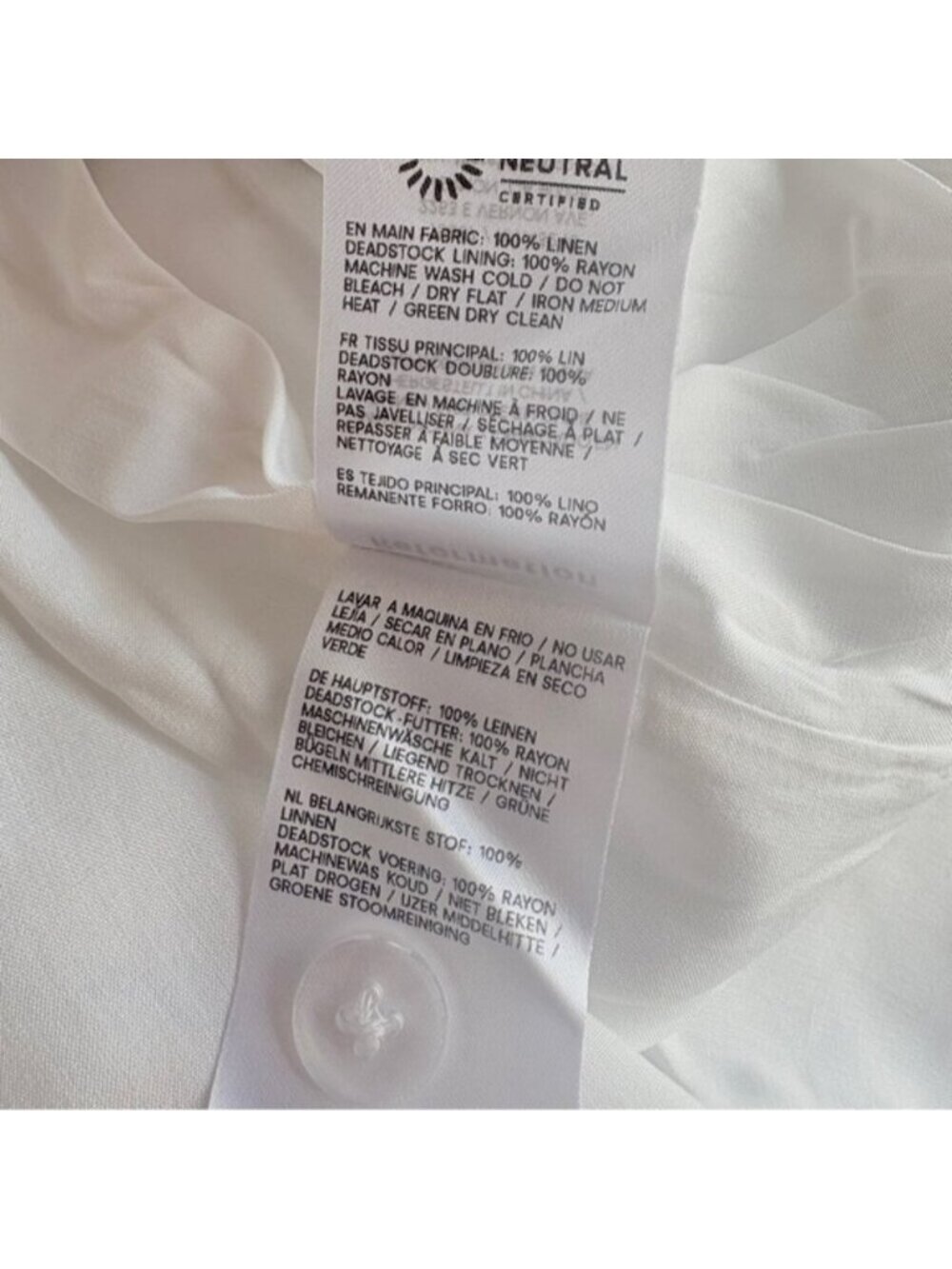 NEW Reformation Janu Midi Linen Dress Serenity White Blue Floral | US 6 / UK 10 - Picture 13 of 14